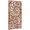 vidaXL Zahradn&iacute; n&aacute;stěnn&aacute; dekorace 105 x 55 cm cortenov&aacute; ocel Ulita