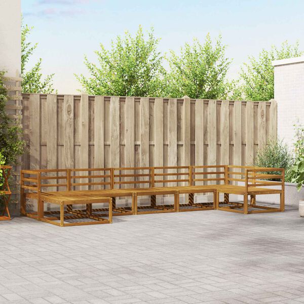 vidaXL Venkovn&iacute; pohovkov&aacute; souprava 7 pcs Př&iacute;rodn&iacute;