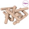 vidaXL Dřevěn&eacute; kol&iacute;ky 12 ks Hněd&aacute; &Oslash; 6 x 40 mm masivn&iacute; dřevo