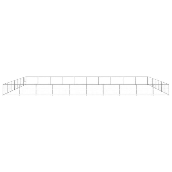 vidaXL Ps&iacute; kotec stř&iacute;brn&yacute; 70 m&sup2; ocel