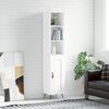 vidaXL Skř&iacute;ň highboard b&iacute;l&aacute; 34,5 x 34 x 180 cm kompozitn&iacute; dřevo