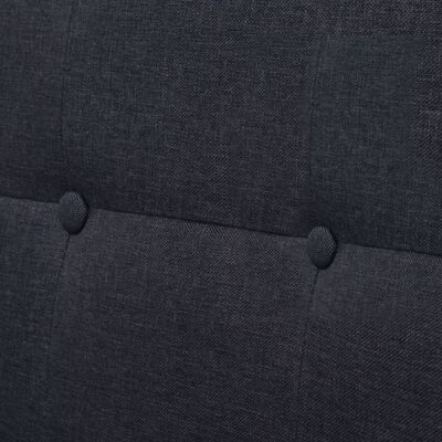 vidaXL 2místná pohovka s područkami ocel a textil tmavě šedá