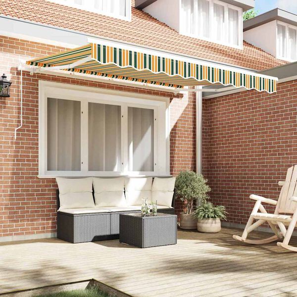 vidaXL N&aacute;hradn&iacute; l&aacute;tka na mark&yacute;zu Zelen&aacute; a žlut&aacute; 3,5 x 2,5 m Polyester