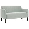 vidaXL Loveseat Sofa světle &scaron;ed&aacute; 109 cm samet