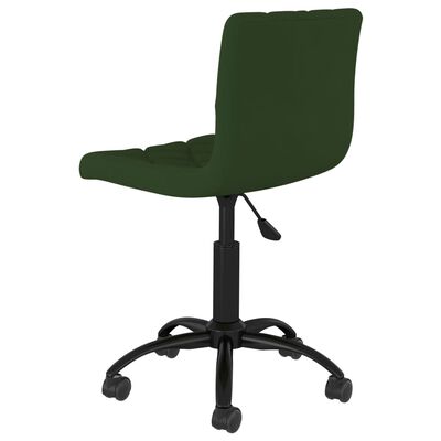 vidaXL Otočné jídelní židle 2 ks tmavě zelené samet