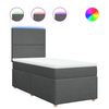 vidaXL Box spring postel s matrac&iacute; tmavě &scaron;ed&aacute; 80 x 200 cm textil