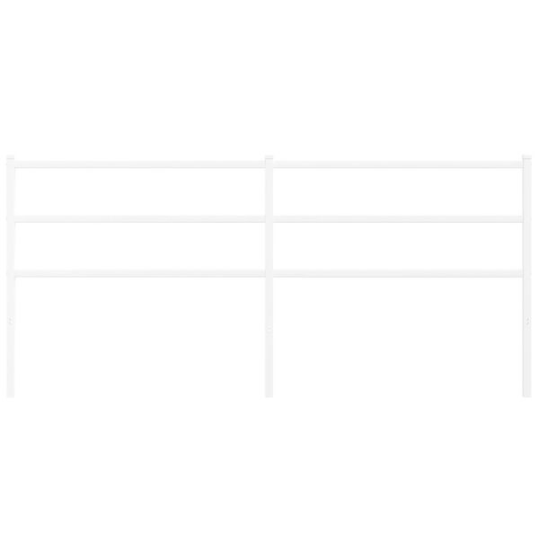 vidaXL Kovov&eacute; čelo postele b&iacute;l&eacute; 200 cm