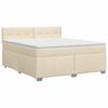 vidaXL Postel boxspring s matrac&iacute; s čelo Kr&eacute;mov&aacute; 140 x 200 cm Textil