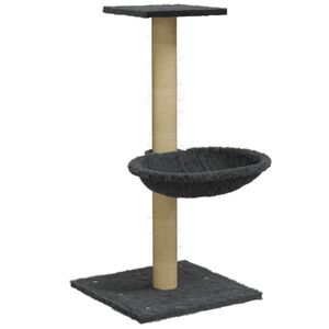 vidaXL &Scaron;krabadlo pro kočky se sisalov&yacute;m sloupkem tmavě &scaron;ed&eacute; 74 cm
