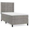 vidaXL Box spring postel s matrac&iacute; světle &scaron;ed&aacute; 100x200 cm samet