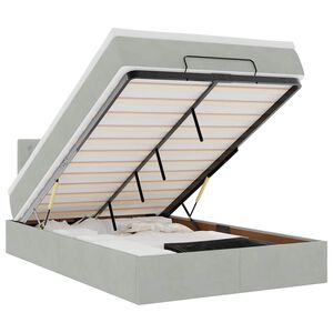 vidaXL Osmansk&yacute; r&aacute;m postele s matrac&iacute; světle &scaron;ed&aacute; 120x200cm samet