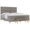 vidaXL Postel s boxspringem s čelo Taupe 200 x 180 cm textil