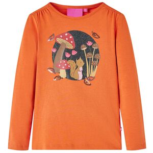 Dětsk&eacute; tričko s dlouh&yacute;m ruk&aacute;vem oranžov&eacute; 92