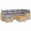vidaXL Patio Sofa Set 6 ks 6m&iacute;stn&eacute; Beige a &scaron;ed&aacute;