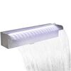 vidaXL Obd&eacute;ln&iacute;kov&aacute; baz&eacute;nov&aacute; font&aacute;na s LED nerezov&aacute; ocel 45 cm