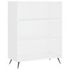 vidaXL Skř&iacute;ň highboard b&iacute;l&aacute; 69,5 x 34 x 180 cm kompozitn&iacute; dřevo