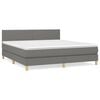 vidaXL Box spring postel s matrac&iacute; tmavě &scaron;ed&aacute; 180x200 cm textil