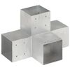 vidaXL Tr&aacute;mov&aacute; spojka ve tvaru X pozinkovan&yacute; kov 101 x 101 mm