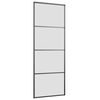 vidaXL Posuvn&eacute; dveře se sadou kov&aacute;n&iacute; čern&eacute; 76x205 cm ESG Glass