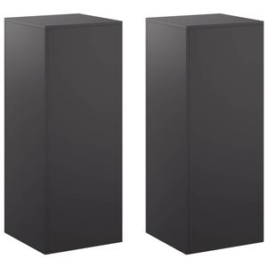 vidaXL Stojan na rostliny 2 pcs Čern&aacute; 40 x 40 x 100 cm Ocel