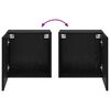 vidaXL Skř&iacute;ňky na TV zeď 2 pcs Čern&yacute; dub 40,5x30x40cm kompozitn&iacute; dřevo