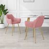 vidaXL J&iacute;deln&iacute; židle 2 ks růžov&eacute; samet
