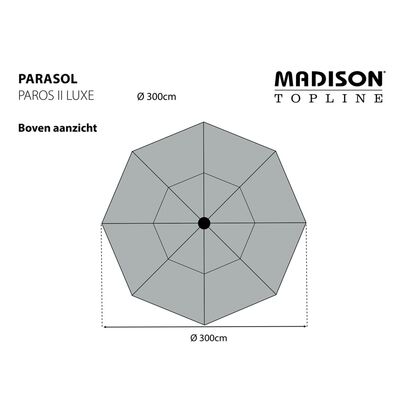 Madison Slunečník Paros II Luxe 300 cm cihlově červený