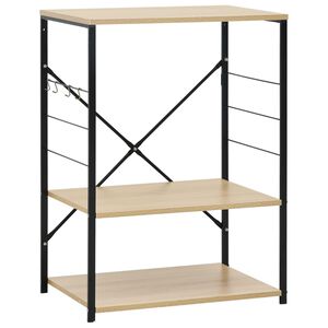 vidaXL Skř&iacute;ňka na mikrovlnku čern&aacute; a dub 60 x 39,6 x 79,5 cm kompozit