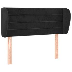 vidaXL Čelo postele typu u&scaron;&aacute;k čern&eacute; 83x23x78/88 cm samet