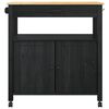 vidaXL Kuchyňský vozík Jednobarevný Černá 88,5 x 40 x 48 cm
