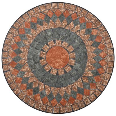 vidaXL 3dílný mozaikový bistro set keramický oranžovo-šedý