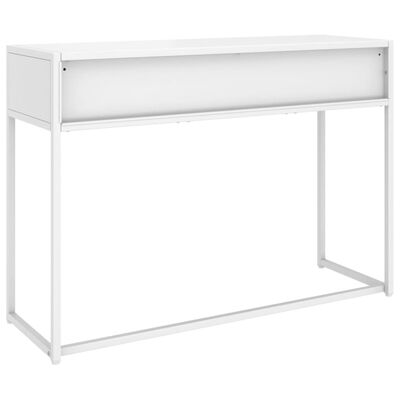 vidaXL Konzolový stolek bílý 106 x 35 x 75 cm ocel