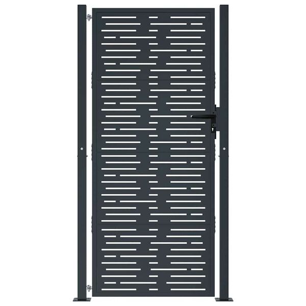 vidaXL Zahradn&iacute; branka antracitov&aacute; 100 x 175 cm ocelov&aacute; čtvercov&aacute; konstrukce