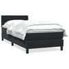 vidaXL Box spring postel s matrac&iacute; čern&aacute; 100x220 cm samet