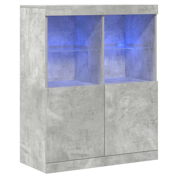 vidaXL Př&iacute;born&iacute;k betonově &scaron;ed&yacute; 81x37x100 cm kompozitn&iacute; dřevo