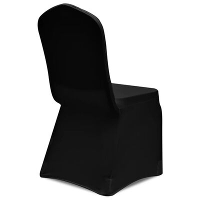 vidaXL Strečové potahy na židle, 100 ks, černá