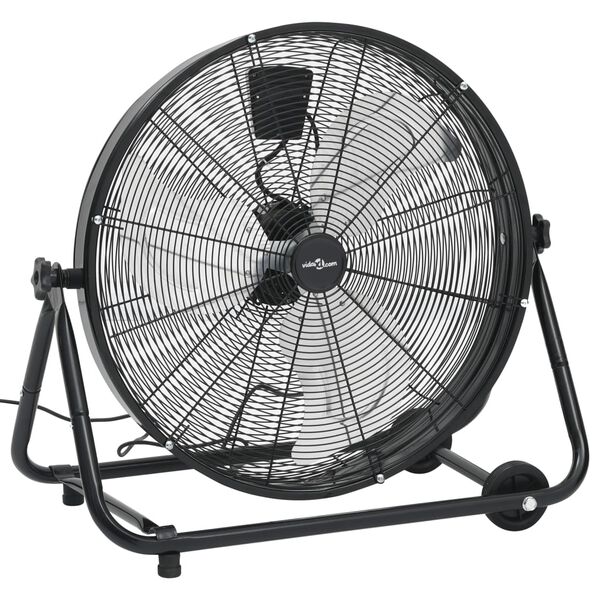vidaXL Průmyslov&yacute; bubnov&yacute; ventil&aacute;tor 60 cm 172,5 W čern&yacute;