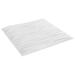 vidaXL N&aacute;stěnn&eacute; panely 12 ks 50 x 50 cm B&iacute;l&yacute; k&aacute;men XPS pěna