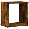 vidaXL N&aacute;stěnn&eacute; poličky s polic&iacute; 4 pcs Kouřov&yacute; dub 26 x 15 x 26 cm