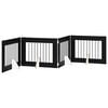 vidaXL Skl&aacute;dac&iacute; ps&iacute; br&aacute;na se stojany 4 pcs Čern&yacute; dub 321 cm