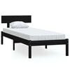 vidaXL R&aacute;m postele čern&yacute; masivn&iacute; dřevo 75 x 190 cm mal&eacute; jednolůžko