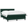 vidaXL Box spring postel s matrac&iacute; tmavě zelen&aacute; 160x210 cm samet