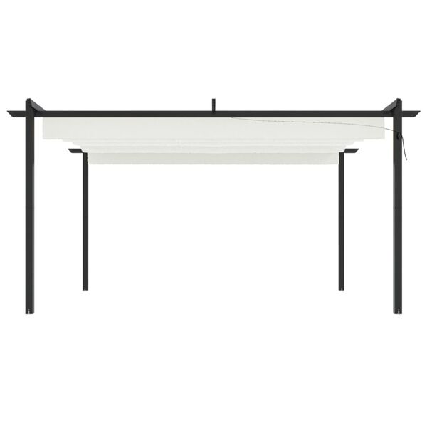 vidaXL Zahradní altán se zatahovací střechou 4 x 3 m krémový