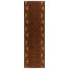 vidaXL Běhoun FLORNES Tkan&yacute; Hněd&aacute; Zigzag 67 x 150 cm PP 7 mm