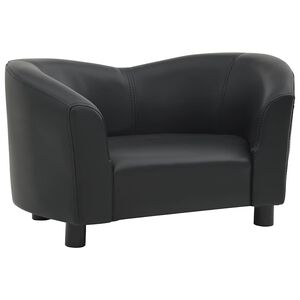 vidaXL Pohovka pro psy čern&aacute; 67 x 41 x 39 cm uměl&aacute; kůže
