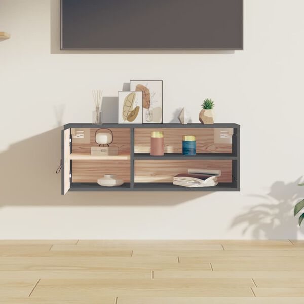 vidaXL N&aacute;stěnn&aacute; skř&iacute;ňka &scaron;ed&aacute; 80 x 30 x 30 cm masivn&iacute; borov&eacute; dřevo