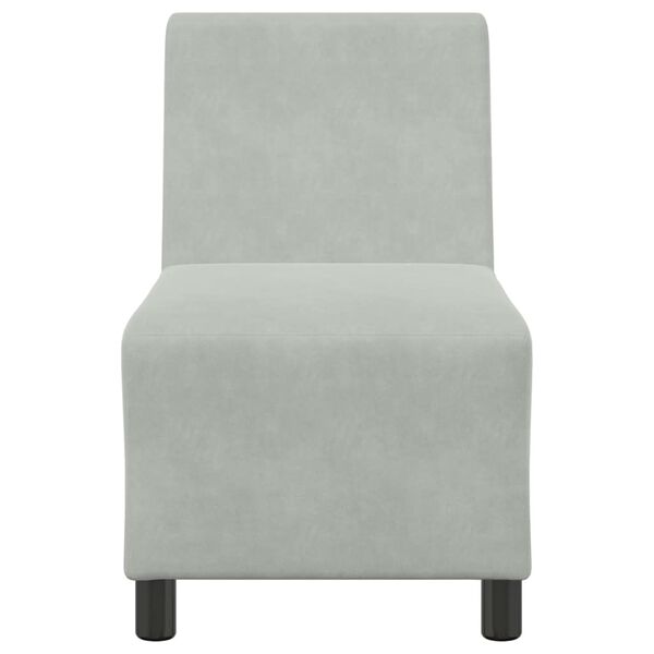 vidaXL Modul&aacute;rn&iacute; pohovka bez područek světle &scaron;ed&aacute; 55 cm sametov&aacute;