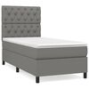 vidaXL Box spring postel s matrac&iacute; tmavě &scaron;ed&aacute; 80 x 200 cm textil