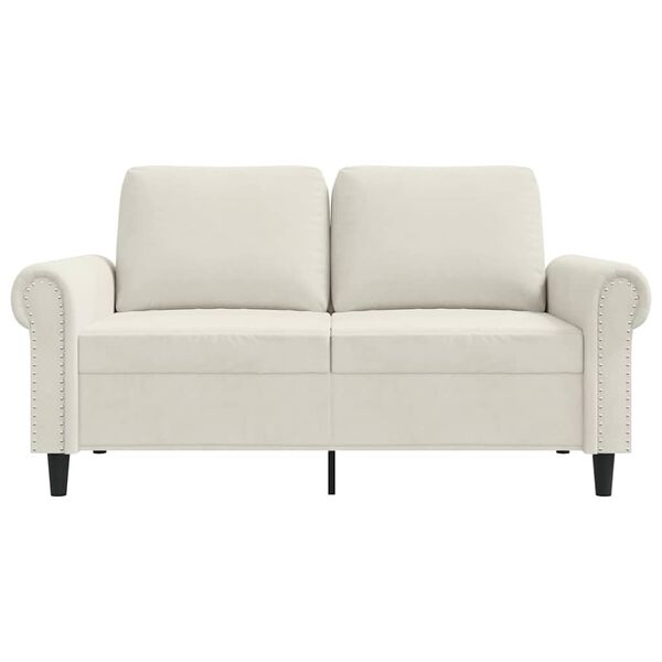 vidaXL 2m&iacute;stn&aacute; pohovka kr&eacute;mov&aacute; 120 cm samet