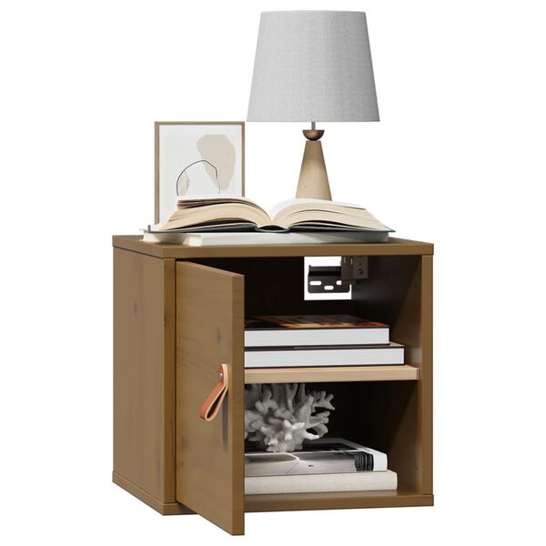 vidaXL N&aacute;stěnn&eacute; skř&iacute;ňky 2 ks medově hněd&eacute; 31,5x30x30 cm borov&eacute; dřevo